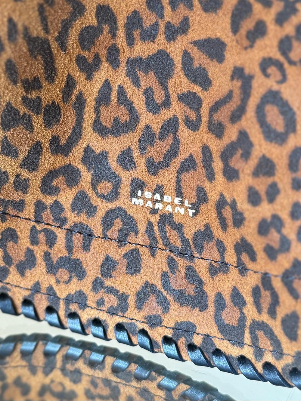 Isabel Marant Oskan Soft leather-trimmed leopard-print suede shoulder bag $1,350 - Picture 7 of 10